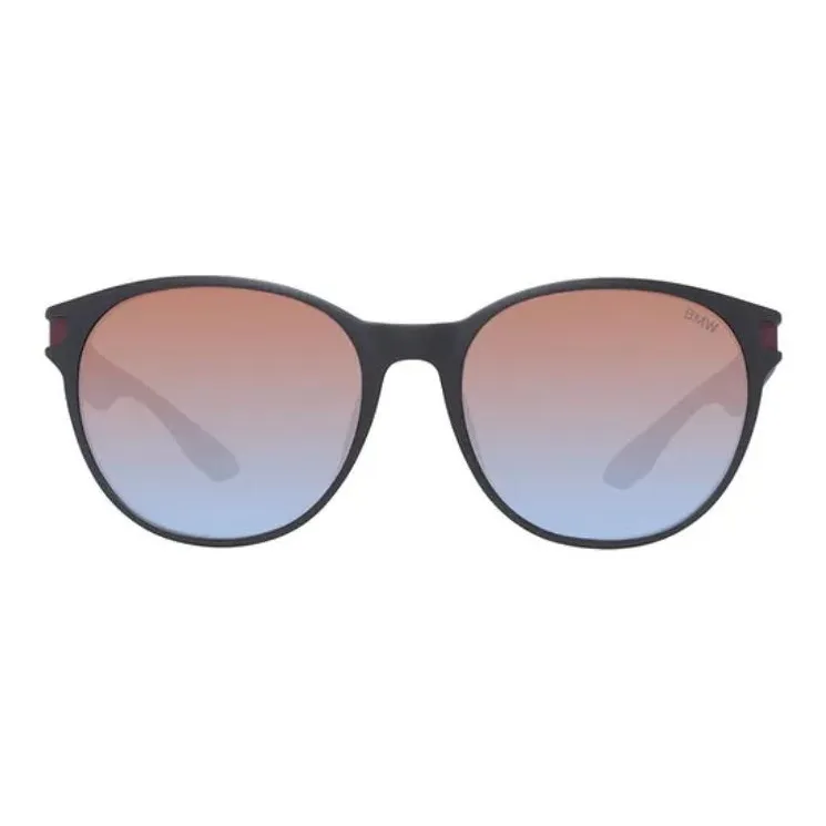 BMW Plastic Round Sunglasses Men's Brown-1
