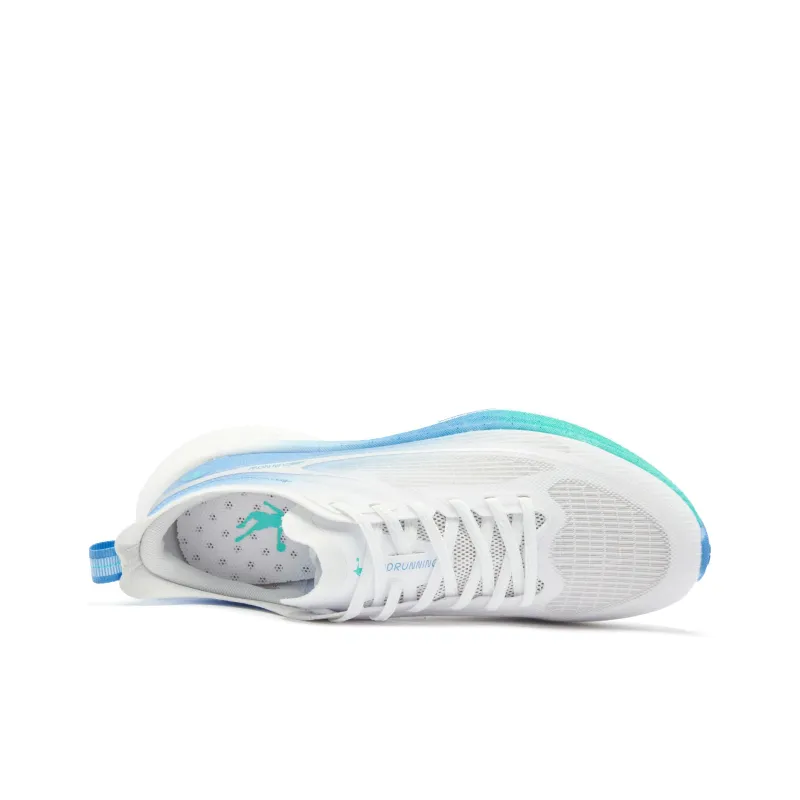 QIAODAN Cushioning Anti-Slip And Wear-Resistant Low-Top Casual Running Shoes Men's Jordan White Fresh Blue-3