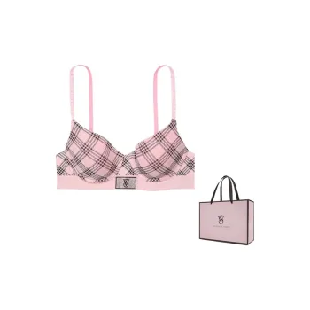Victoria's Secret 24 Big Show Collection Bra Women's Pink Plaid