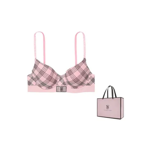 Victoria's Secret 24 Big Show Collection Bra Women's Pink Plaid