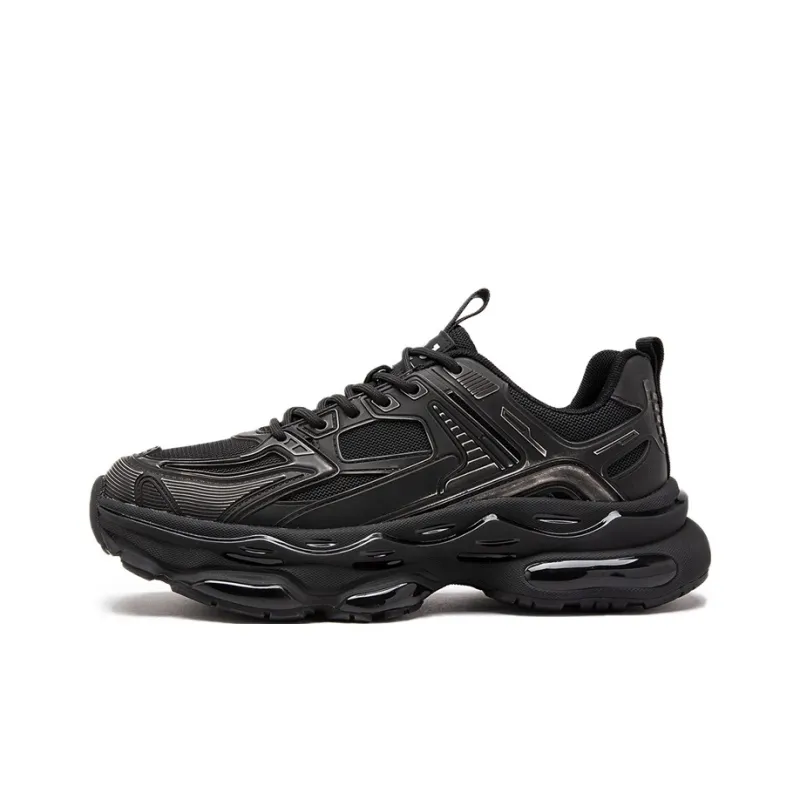 JOSINY Interstellar Odyssey Wear Resistant Height Increasing Low Top Chunky Sneakers Men's Black-0