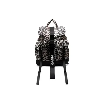 GANNI Polyester Backpack Regular Women's Brown