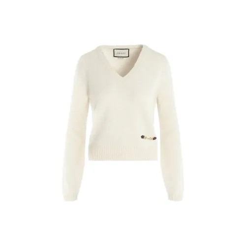 GUCCI SS21 Slim Fit Sweater Women's White