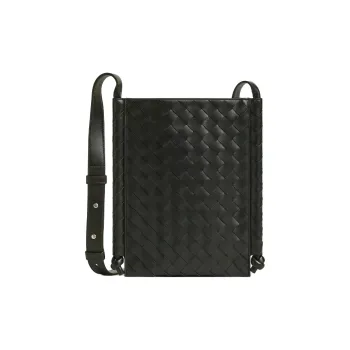 Bottega Veneta Intrecciato Calfskin Crossbody Bag Shoulder Bag Men's Dark Green