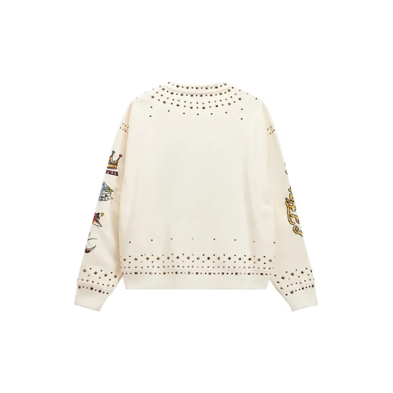 Ed Hardy SS25 Sweatshirt Men's Ivory White-1