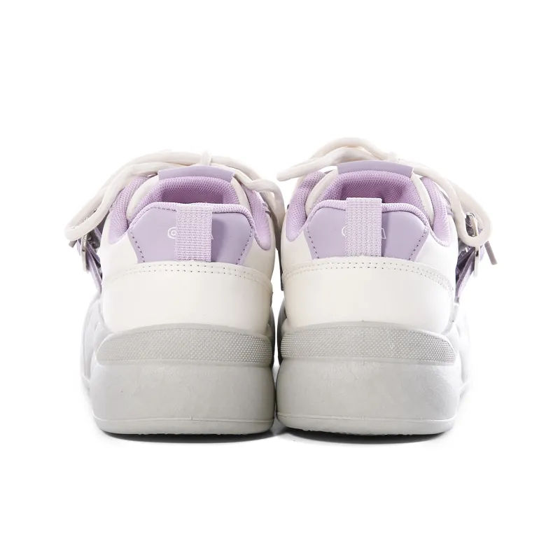 Lovely You Wear-resistant And Lightweight Low-Top Skateboard Shoes Women's Gray Purple-16