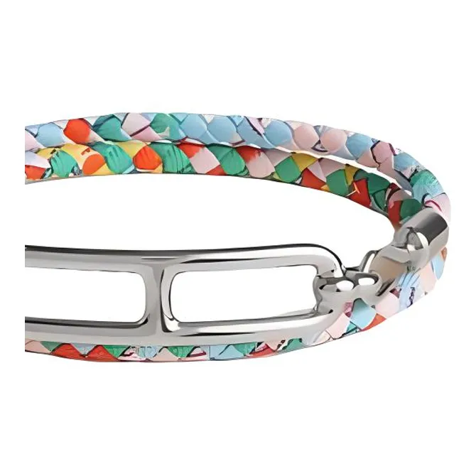 HERMES Silk, Palladium Plated Bracelets Women's Silver-1