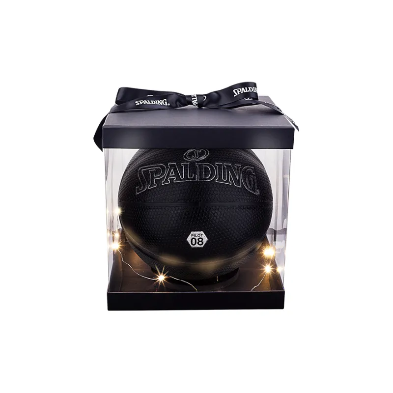SPALDING Pilot Collection PILOT 08 PROGRAM PU Basketball Black Size 7 Ball Training Match Unisex-3