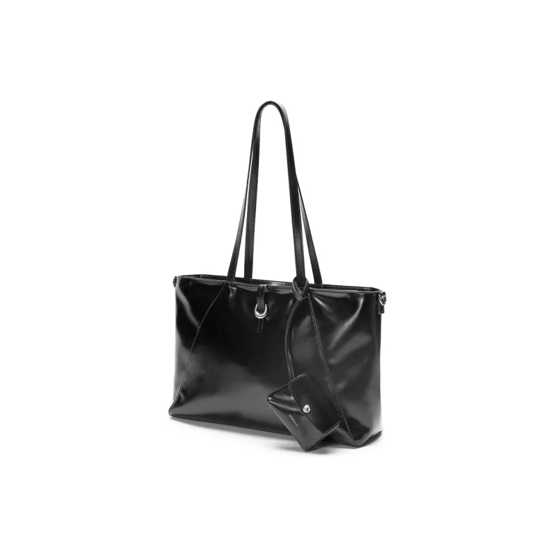 JONBAG Synthetic Leather Shoulder Bag Regular Women's Metallic Black-2