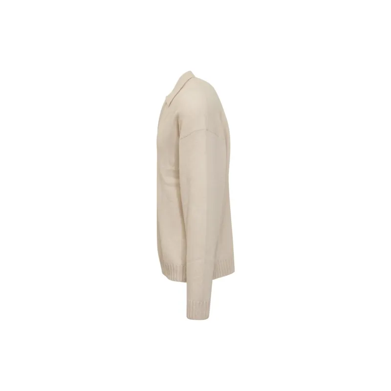 LANEUS Brushed finish Polo Sweater-2
