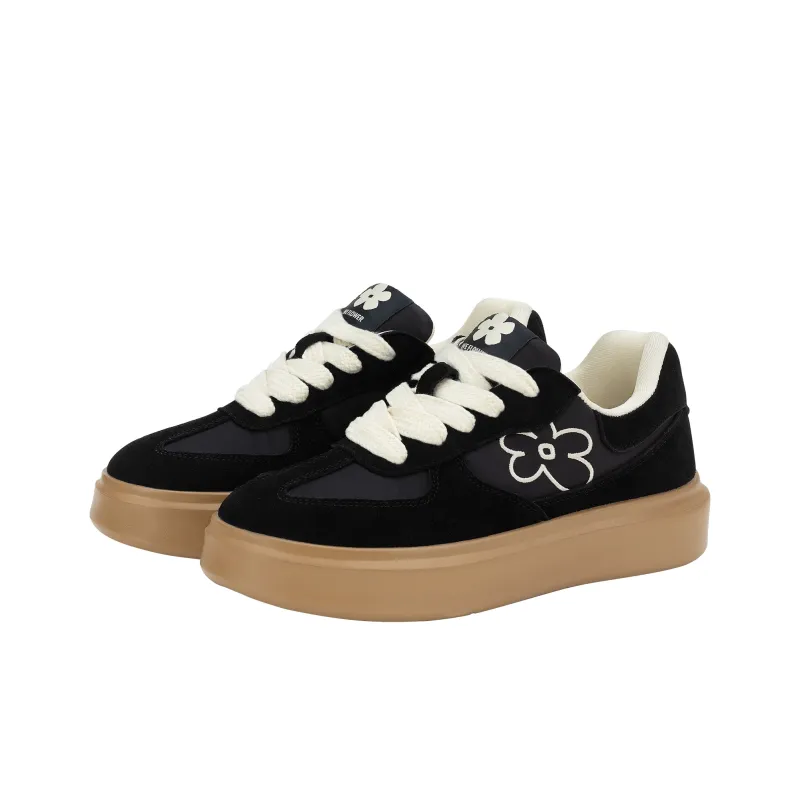 WE FLOWER Skateboard Shoes Unisex Low Top White-3