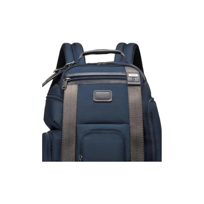 TUMI Nylon Backpack Medium Size Men's Marine Blue-4