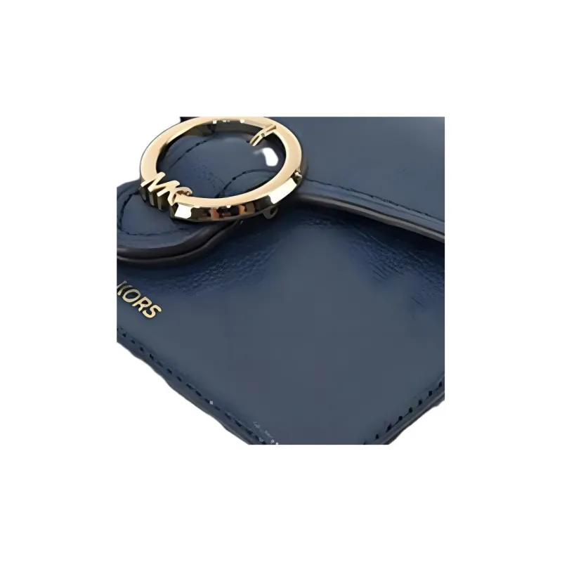 MICHAEL KORS Wanda Cow Leather Shoulder Bag Crossbody Bag Small Size Women's Navy Blue-3