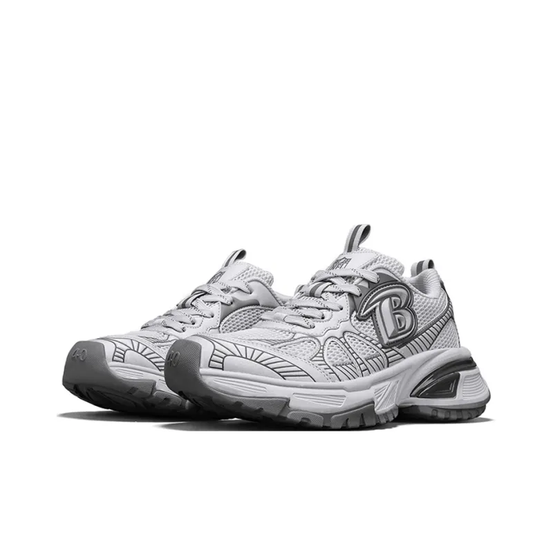 NFL Baltimore Ravens Height Increasing Wear-Resistant Breathable Slip-Resistant Low-Top Chunky Sneakers Unisex Gray-2