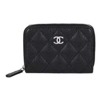 CHANEL Classic Zipped Coin Purse Black AP0216