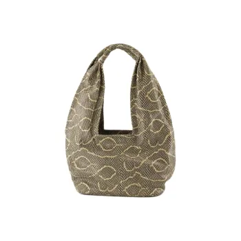 Chylak Calfskin Shoulder Bag Small Size Women's Beige & Black