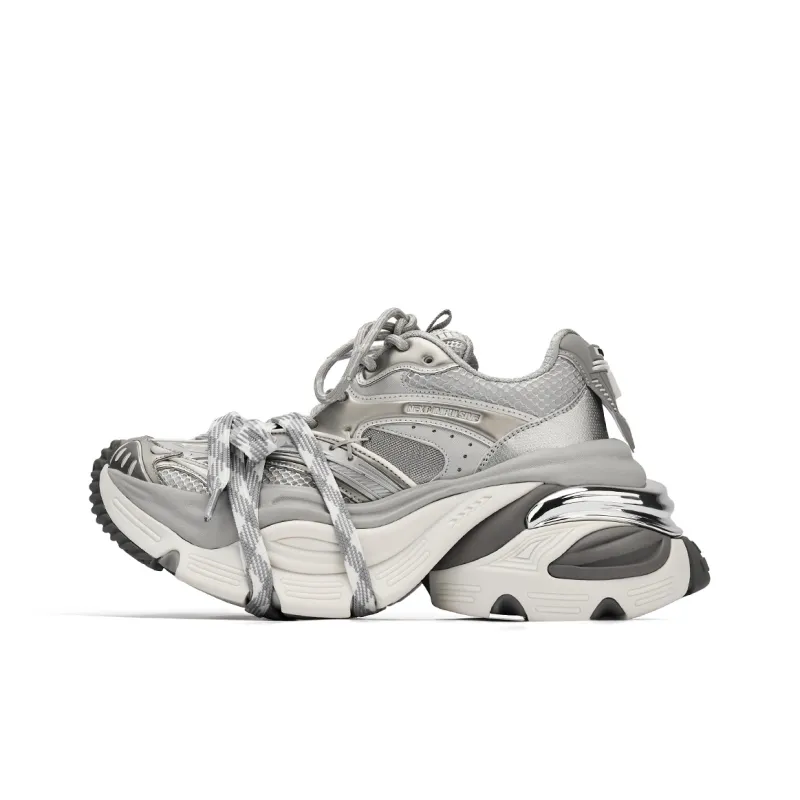 NEXT IMPULSIVE Power Collection Chunky Sneakers Unisex Cyber Silver-0