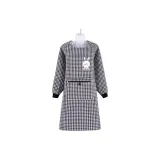 Cotton Fabric Robe White Bunny Black