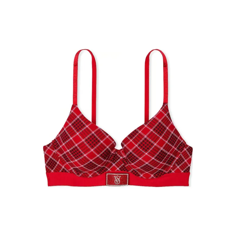 Victoria's Secret Bra Women's Red Plaid-0