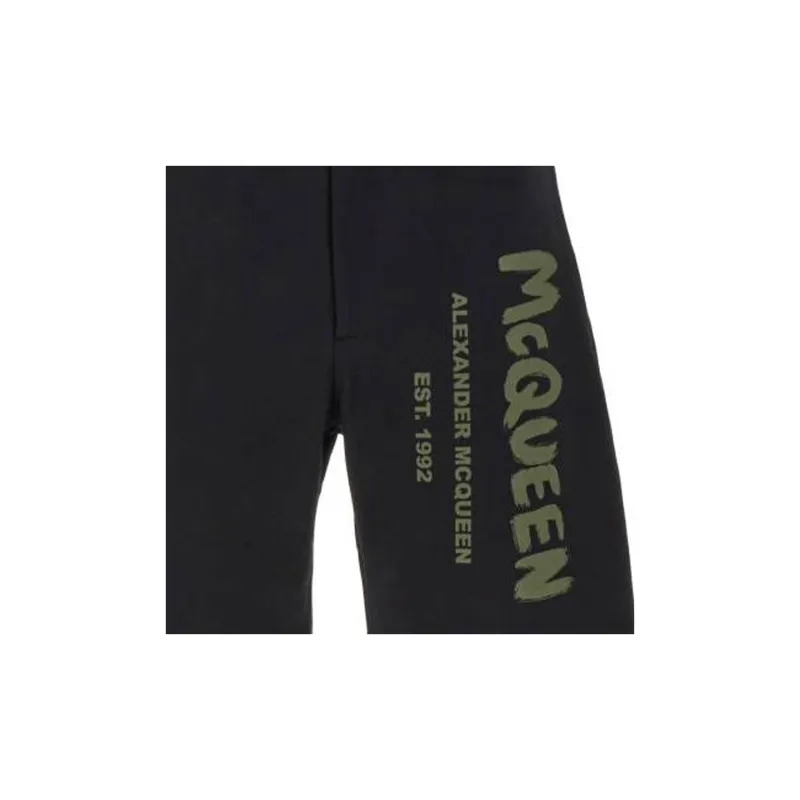 Alexander McQueen Logo Printed Bermuda Shorts-4