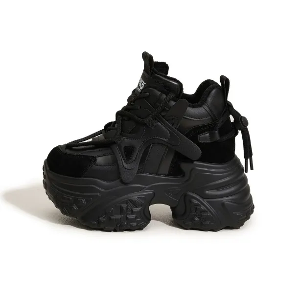 Milan Love Song Wear Resistant Height Increasing Warm Mid Top Chunky Sneakers Women's-5