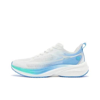 QIAODAN Cushioning Anti Slip And Wear Resistant Low Top Casual Running Shoes Men's Jordan White Fresh Blue