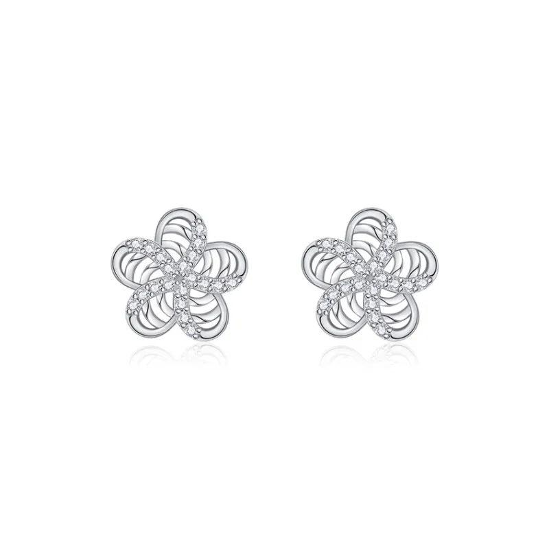 PRP S925 Silver Stud Earrings Women's-0
