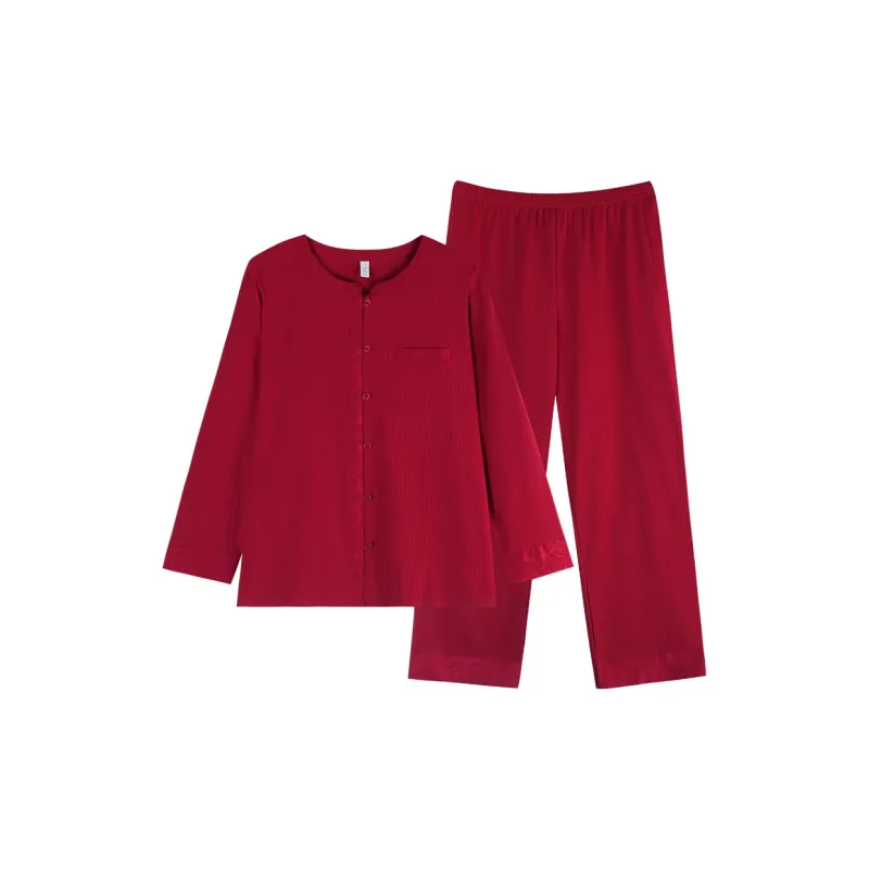 Xuan Liang Pajama Set Women's Maroon-0