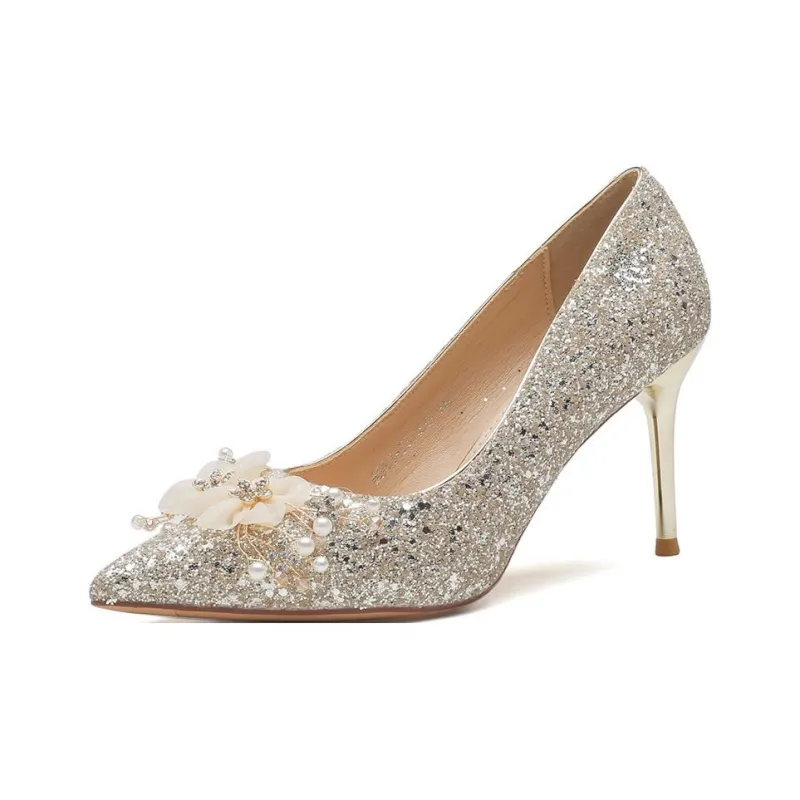 Than Than Me Slim Heel High Heels Women's-5