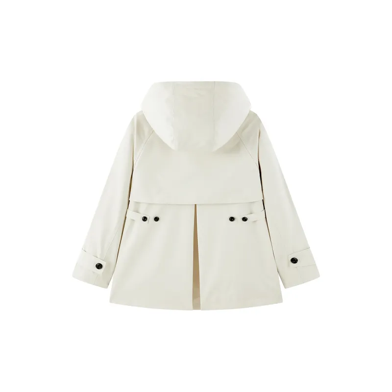 LEDIN Trench Coat Women's Mist White-1