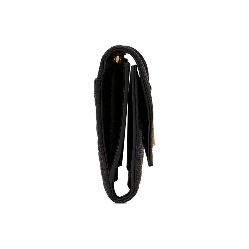 SAINT LAURENT Monogram Leather Wallet Women's Black-1