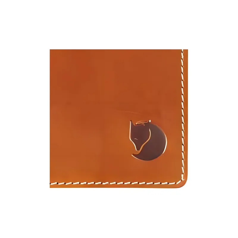 Fjallraven Leather Card Holder Wallet Passport Holder Unisex Cognac-3