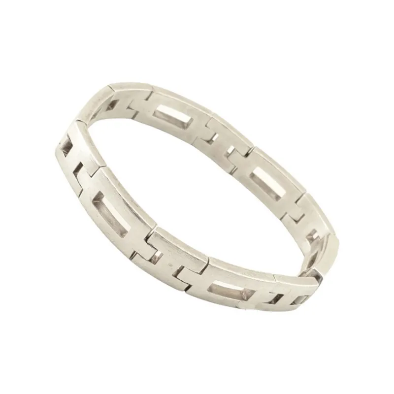 HERMES 925 Sterling Silver Bracelets Unisex Silver-2