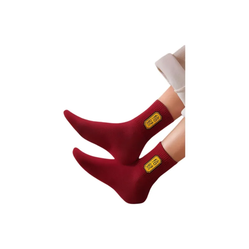 H YXIANG Mid Calf Socks Men's 5 Pack-6