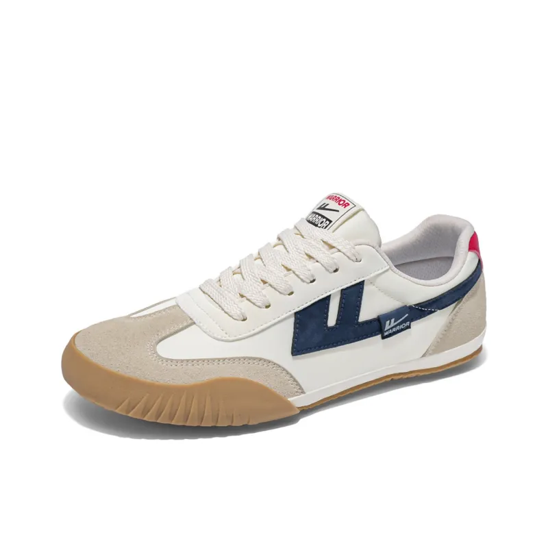 Warrior Durable Lightweight And Breathable Low-Top Casual Shoes Men's Beige Gray Blue-0