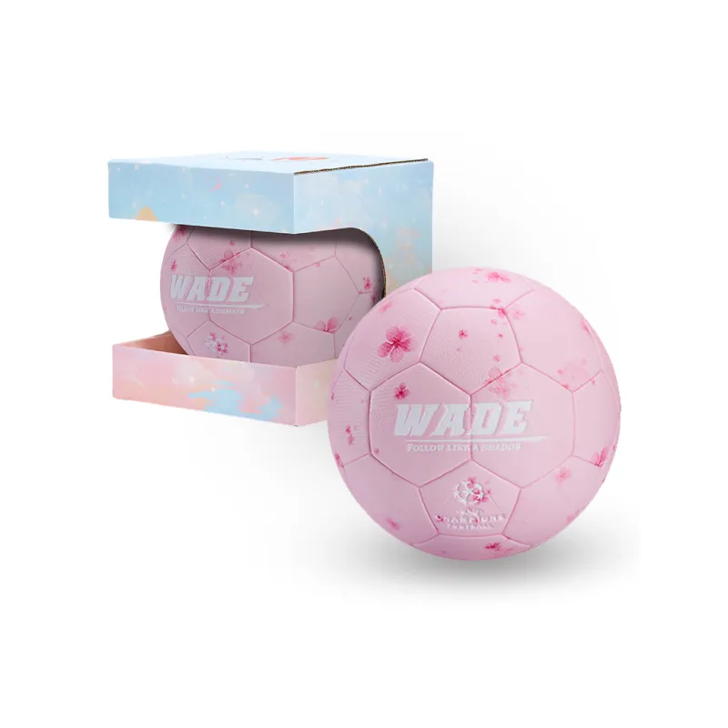 WADE Size 5 Soccer PU Seamless Thermal bonding Women's Pink Cherry Blossom Mix-4