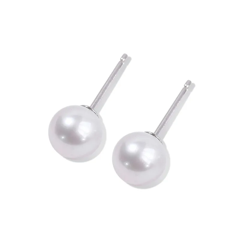 BRIR Freshwater Pearl Stud Earrings Women's-0