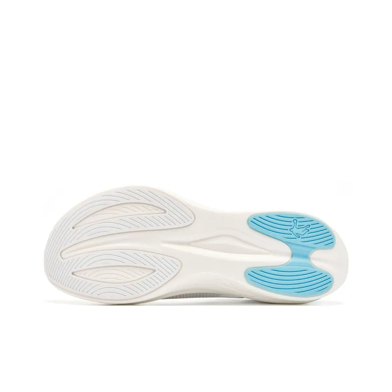 QIAODAN Cushioning Anti-Slip And Wear-Resistant Low-Top Casual Running Shoes Men's Jordan White Cirrus Blue-4