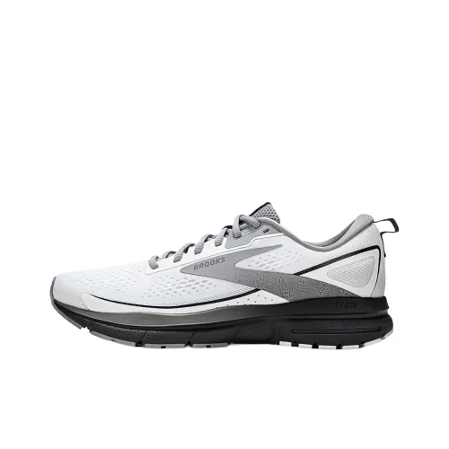 Brooks Cushioning And Abrasion Resistant Coverage Low Top Running Shoes Men's White