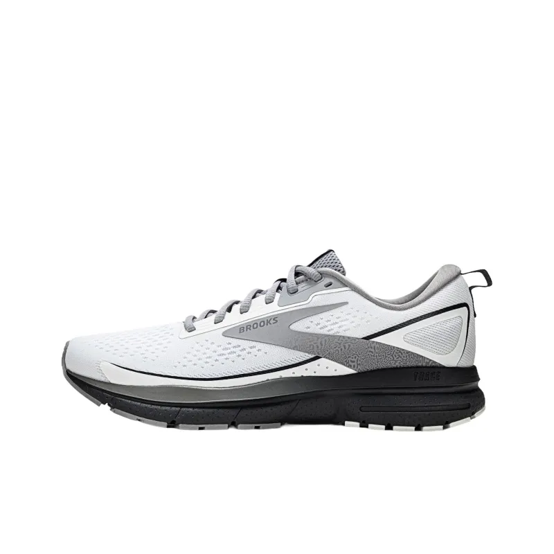 Brooks Cushioning And Abrasion Resistant Coverage Low Top Running Shoes Men's White-0