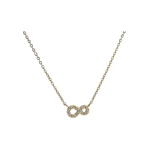 ANARTXY Surgical Steel Zirconia Necklaces Women's Gold