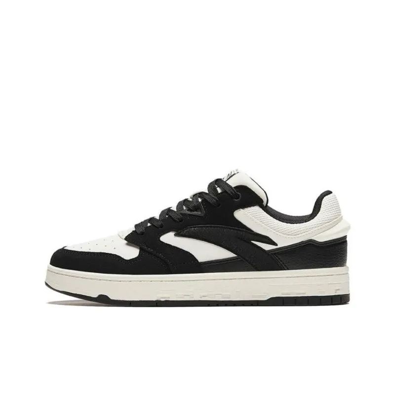 Anta Anti Slip Wear Resistant Skateboard Shoes Men's Black White-0