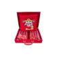 40# Red+Leather Suitcase+God of Wealth with Pouch Cushion