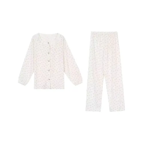 XIAFENYAN Pajama Set Women's Apricot