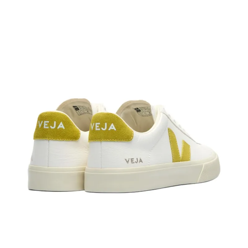 VEJA Campo Low Top Skateboard Shoes Unisex White Yellow-3