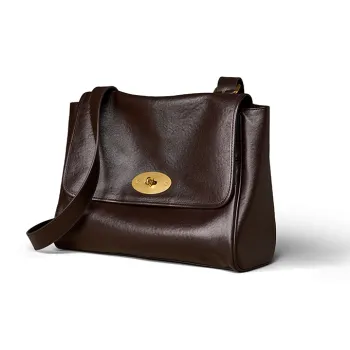 KAISER Top Grain Vegetable Tanned Cow Leather Shoulder Bag Women's Chocolate/Black