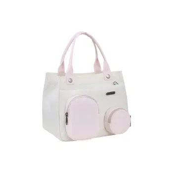 CORE BIRD Nylon Handbag Women's White & Pink