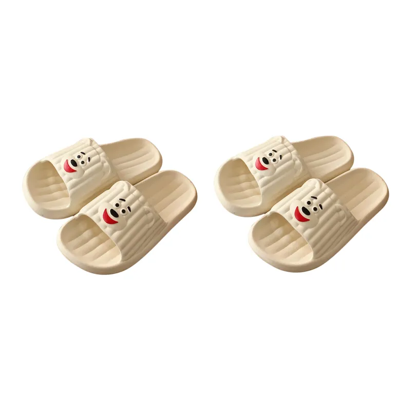 Thin Strips Sandal Slippers Unisex, Cream White-11