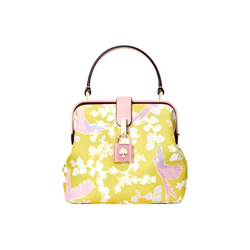 Kate Spade Remedy Fabric Doctor Bag Shoulder Bag Crossbody Bag Handbag Small Size Women's Yellow Pink Multicolor
