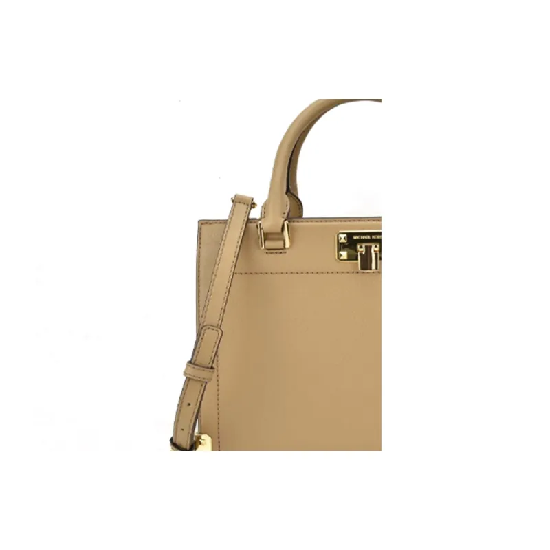 MICHAEL KORS Kinsley Leather Small Square Bag Crossbody Bag Handbag Women's Brown-4